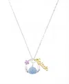 Disney Cubic Zirconia Stitch Charm Pendant Necklace In Silver