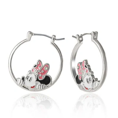 Disney Cute Head Hoop Earrings In Silver