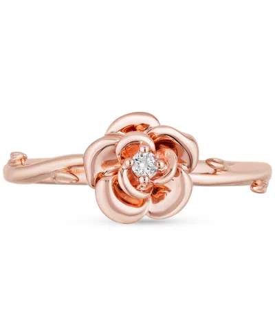Disney Enchanted Vault Diamond Accent Rose Belle Ring In Rose