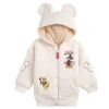 Disney Kids'  Faux Shearling Hoodie In Neutral