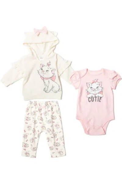 Disney Kids'  Fleece Hoodie And Pants Set In Pink
