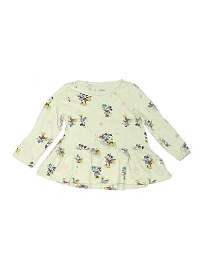 Pre-owned Disney For Baby Gap Kids' Long Sleeve Blouse In Yellow