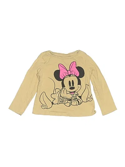Pre-owned Disney For Baby Gap Kids' Long Sleeve T-shirt In Gold
