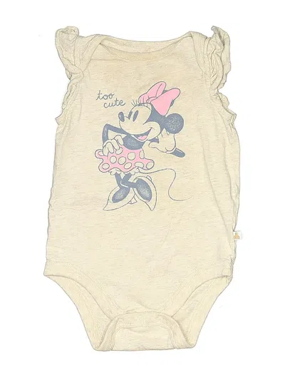 Pre-owned Disney For Baby Gap Babies' Short Sleeve Onesie In White