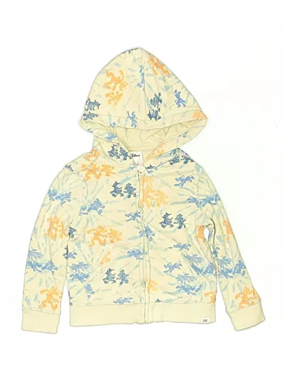 Pre-owned Disney For Baby Gap Kids' Zip Up Hoodie In Yellow