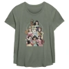 Disney Frame Princesses  Graphic T-shirt In Green