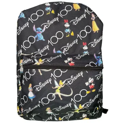 Disney Kids' Friends 100th Anniversary 16" Backpack With Front Pocket All Over Print In Black