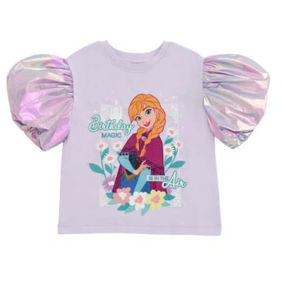Disney Kids'  Frozen Birthday Graphic T-shirt In Purple