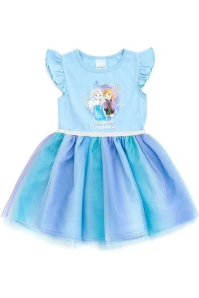 Disney Kids'  Frozen Tulle Tutu Dress In Blue Purple Elsa Anna