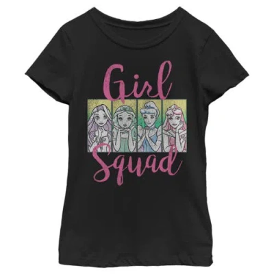 Disney Kids' Girl's  Princess Girl Squad Graphic T-shirt In Black