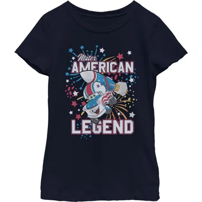 Disney Kids' Girl's  Tow Mater American Legend Graphic T-shirt In Navy Blue