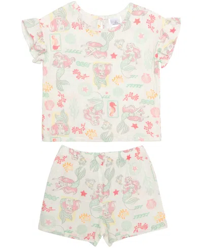 Disney Kids' Girls' 2t-6x Printed T-shirt And Shorts, 2-piece Set In Multi
