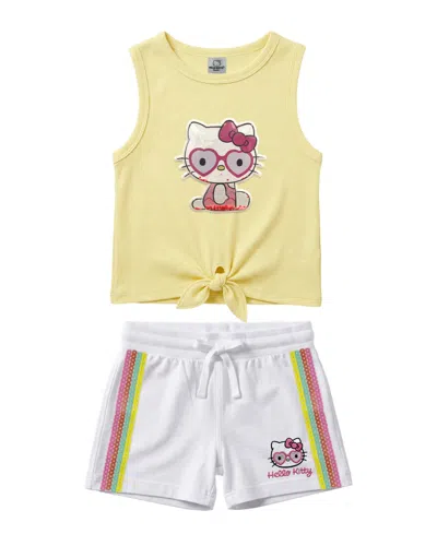 Disney Babies' Girls' 2t-6x Sleeveless Tank Top And Shorts, 2-piece Set In Yellow