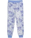 Disney Girls 7-14 Debossed Plush Jogger Pull-on Pants In Blue