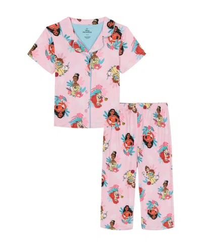 Disney Babies' Girls' Toddler 2t-4t Short-sleeve Top And Shorts, 2-piece Set In Pink