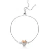 Disney Glitter Crystal Lariat Bracelet In Silver