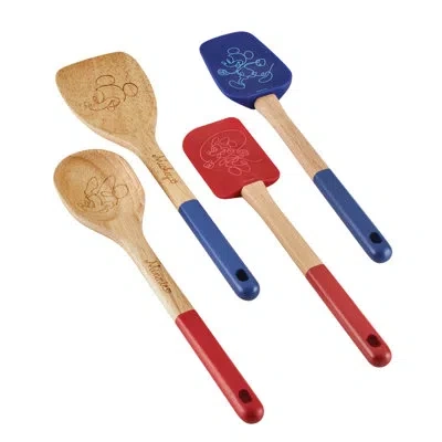 Disney Home Bon Voyage Kitchen Tool Set, 4 Pieces, Red And Blue In Mixed Color