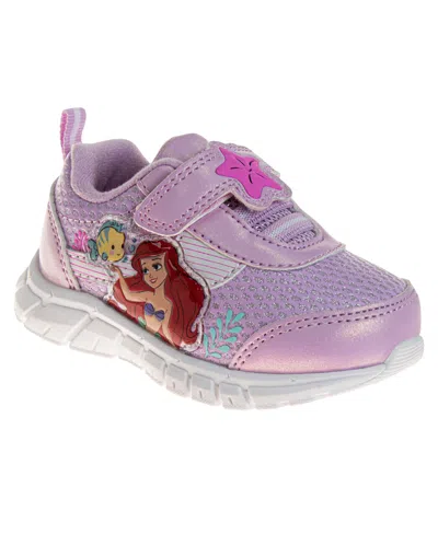 Disney Kids' Infant And Toddler Girls The Little Mermaid Hook And Loop Sneakers In Pink