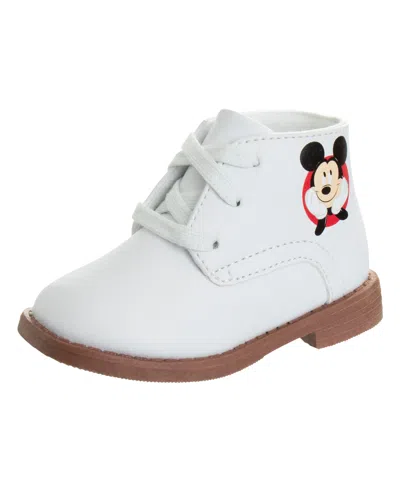 Disney Babies' Infant Boys Mickey Mouse Synthetic Walking Shoes In White