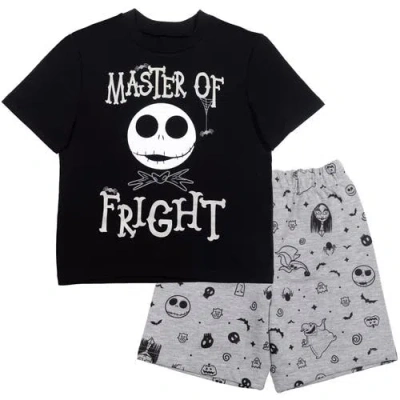 Disney Kids'  Jack Skellington Nightmare Before Christmas T-shirt & French Terry Shorts Set In Multi