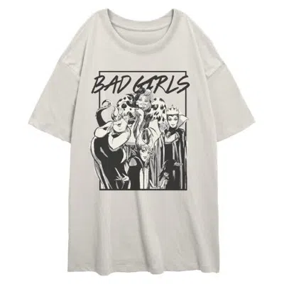Disney Junior's Bad Girls' Short Sleeve Oversized T-shirt In Egret