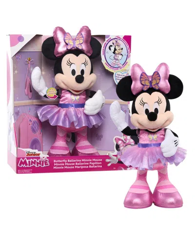 Disney Kids'  Junior Minnie Mouse Sing And Dance Butterfly Ballerina Lights And Sounds Plush, Sings "just L In No Color