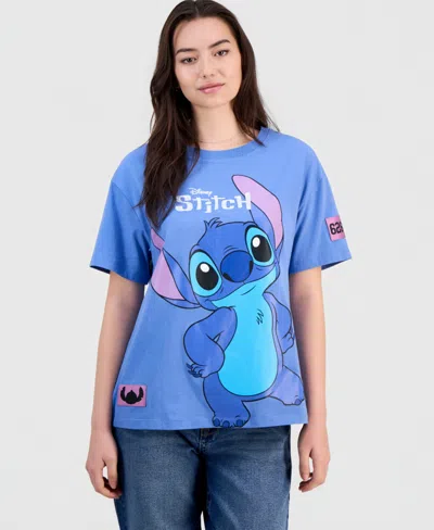 Disney Juniors' Cotton Stitch Graphic T-shirt In Blue