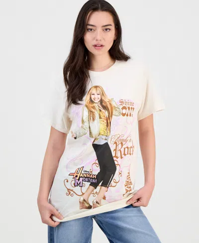 Disney Juniors' Hannah Montana Cotton Short-sleeve T-shirt In White