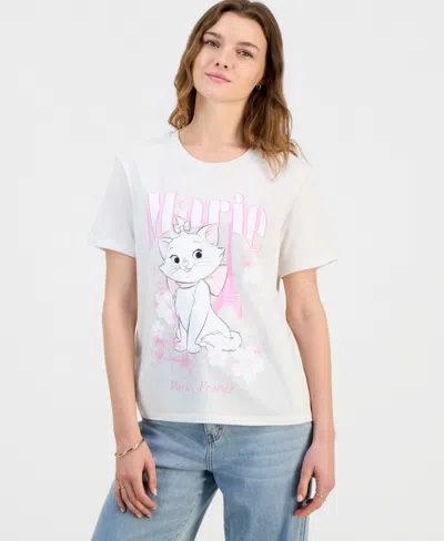 Disney Juniors' Marie Aristocats Graphic-print Tee In White