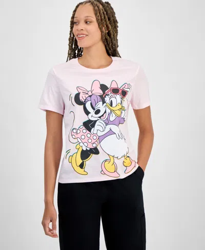 Disney Juniors' Minnie Daisy Graphic Print T-shirt In Tender Touch