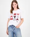 Disney Juniors' Minnie Mouse Bows Graphic T-shirt In White