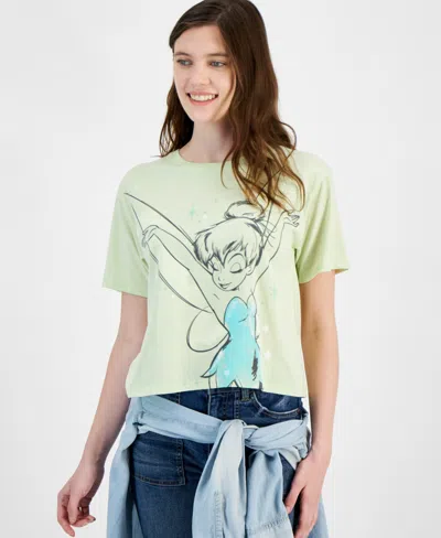 Disney Juniors' Pretty Tinkerbell Graphic T-shirt In Green