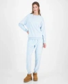 Disney Juniors Stitch Embossed Velour Sweatshirt Jogger Pants In Nantucket Breeze