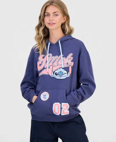 Disney Juniors' Stitch Graphic Hoodie In Blue