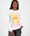 Disney Trendy Plus Size Winnie The Pooh Graphic Fleece Sweatshirt In White