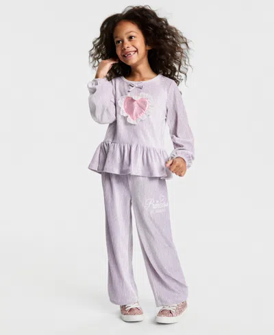 Disney Kids' Kate Mack Girls 2t-6x Princess Top And Pants, 2-piece Set In Purple