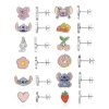 Disney Lilo And Stitch 12 Pairs Earring Set In Metallic