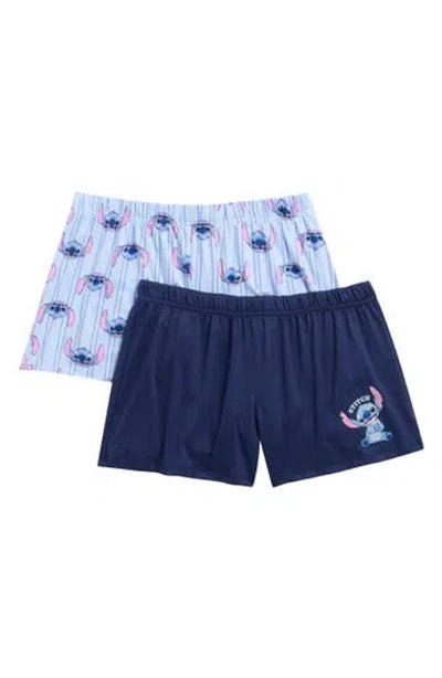Disney ® Lilo & Stitch 2-pack Assorted Pajama Shorts In Blue