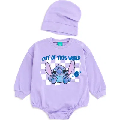 Disney Babies'  Lilo & Stitch 2-piece Bodysuit And Hat Set In Purple