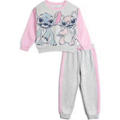 Disney Kids'  Lilo & Stitch 2-piece Fleece Sweatshirt And Pants Set In Multi