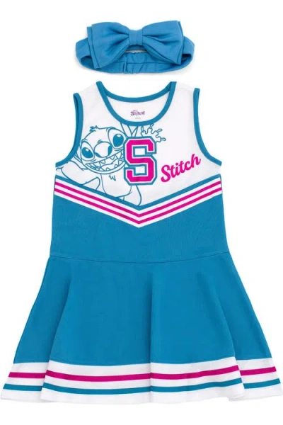 Disney Kids'  Lilo & Stitch Cheerleader Dress And Headband Set In Multi