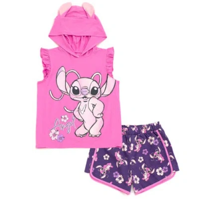 Disney Kids'  Lilo & Stitch Cosplay 2-piece Hooded Tank And Shorts Set In Multi