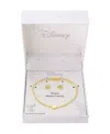 Disney Lilo And Stitch Cubic Zirconia Bracelet And Earring Set In Gold
