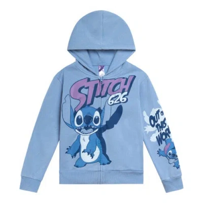 Disney Kids'  Lilo & Stitch Fleece Zip-up Hoodie In Animal Print