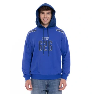 Disney Lilo & Stitch French Terry Drop Shoulder Pullover Hoodie In Blue