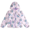 Disney Lilo & Stitch Girls' Fleece Lined Hooded Rain Jacket In Multi