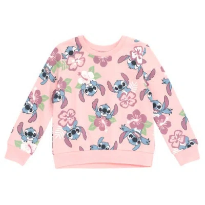Disney Kids'  Lilo & Stitch Pullover Sweatshirt In Pink