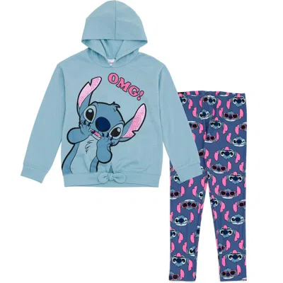 Disney Kids'  Lilo & Stitch Sequin Hoodie And Leggings Set In Blue