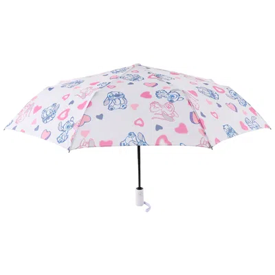 Disney Lilo & Stitch Stitch & Angel Heart Print Compact Umbrella Officially Licensed In Multi