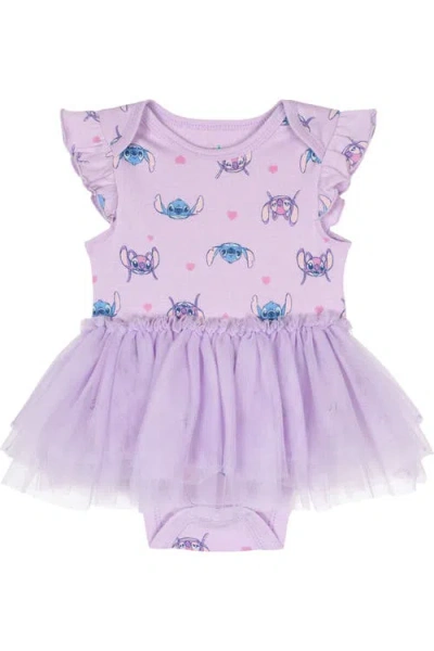 Disney Babies'  Lilo & Stitch Tutu Bodysuit In Purple
